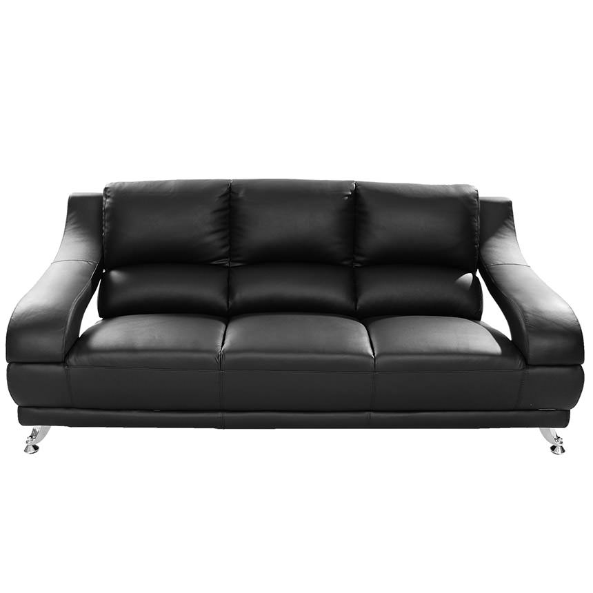 Jedda Black Leather Sofa El Dorado Furniture